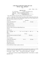 Mẫu đơn tố cáo hành vi bạo hành trẻ em