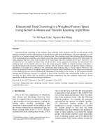 Educational Data Clustering in a Weighted Feature Space Using Kernel K-Means and Transfer Learning Algorithms