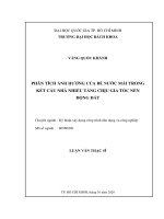 Phân tích ảnh hưởng của bể nước mái trong kết cấu nhà nhiều tầng chịu gia tốc nền động đất  