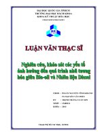 Nghiên cứu, khảo sát các yếu tố ảnh hưởng đến quá trình nhũ tương hóa giữa bio oil và nhiên liệu diesel  