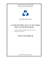 Cải tiến hệ thống quản lý ảnh y khoa phục vụ chẩn đoán bệnh 