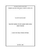 Truyền thông về sức khỏe trên sóng phát thanh​ 