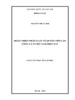Hoàn thiện pháp luật về quyền tiếp cận công lý ở Việt Nam hiện nay