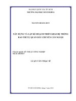 Xây dựng và lập kế hoạch triển khai hệ thống bảo trì tự quản dây chuyền cán nguội  
