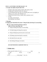 UNIT 13: ACTIVITIES AND THE SEASON – B1ÔN TẬP TOÀN BÀI 13 ( REVIEW UNIT 13)UNIT 14: MAKING PLAN –A1,2,3