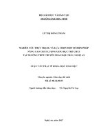 Nghiên cứu thực trạng và lựa chọn một số biện pháp nâng cao chất lượng giáo dục thể chất tại trường THPT chuyên phan bội châu, nghệ an  