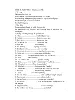 UNIT 13: ACTIVITIES –A1 UNIT 13: ACTIVITES- A3,5UNIT 13: ACTIVITIES- A4