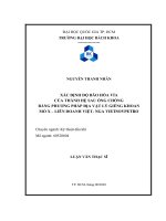Xác định độ bão hòa vỉa của thành hệ sau ống chống bằng phương pháp địa vật lý giếng khoan mỏ x  liên doanh việt nga vietsovpetro  
