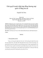 Giải quyết tranh chấp hợp đồng thương mại  quốc tế bằng tòa án