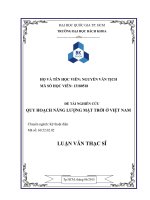 Nghiên cứu năng lượng mặt trời ở việt nam  