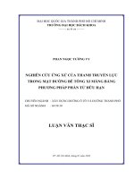 Nghiên cứu ứng xử của thanh truyền lực trong mặt đường bê tông xi măng bằng phương pháp phần tử hữu hạn  