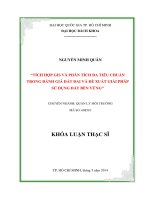 Tích hợp gis và phân tích đa tiêu chuẩn trong đánh giá đất đai và đề xuất giải pháp sử dụng đất bền vững   