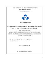 Ứng dụng viễn thám đánh giá biến động lớp phủ bề mặt và ảnh hưởng đến tài nguyên đất khu nam cần thơ  