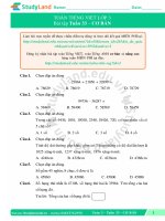 TOÁN TIẾNG VIỆT LỚP 3 Bài tập Tuần 33 – CƠ BẢN – ĐỀ 1