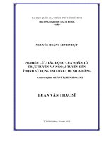 Nghiên cứu tác động của nhân tố trực tuyến và ngoại tuyến đến ý định sử dụng internet để mua hàng  