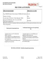 Bảng minh hoạ quyền lợi sản phẩm