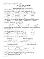 Đề thi học kì 1 môn Toán 9 năm 2020-2021 có đáp án - Trường THCS Nguyễn Bỉnh Khiêm