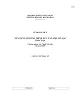 Xây dựng chương trình xử lý số liệu đo lặp trắc địa  