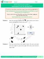 TOÁN TIẾNG ANH LỚP 2 - BÀI KIỂM TRA – CƠ BẢN – ĐỀ 2