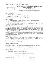 Đề thi thử vào lớp 10 THPT môn Toán lớp 9 năm học 2019-2020 – Phòng Giáo dục và Đào tạp Thanh Chương