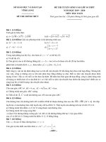 Đề thi tuyển sinh vào lớp 10 THPT môn Toán năm học 2019-2020 – Sở Giáo dục và Đào tạo Vĩnh Long