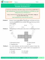 TOÁN TIẾNG ANH LỚP 6 Bài tập Tuần 22 – CƠ BẢN – ĐỀ 1