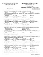 Đề thi thử tốt nghiệp THPT môn Hóa học năm 2020-2021 - Trường THPT Tiên Du số 1 (Lần 1)