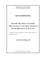 Tích hợp viễn thám và hệ thống thông tin địa lý (gis) trong thành lập bản đồ hiện trạng sử dụng đất  