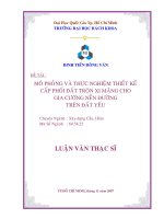 Mô phỏng và thực nghiệm thiết kế cấp phối đất trộn xi măng cho gia cường nền đường trên đất yếu 