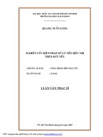 Nghiên cứu biện pháp xử lý nền siêu thị trên đất yếu 