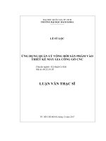 Ứng dụng quản lý vòng đời sản phẩm vào thiết kế máy gia công gỗ cnc  