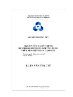 Nghiên cứu và xây dựng hệ thống hỗ trợ di dời ứng dụng trên nền điện toán đám mây  