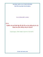 Nghiên cứu mô hình lập tiến độ tối ưu cho những dự án xây dựng bao gồm những công tác lặp lại  báo cáo tổng kết kết quả đề tài nghiên cứu khoa học cấp trường  msđt t ktxd 2010 17  