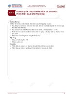 Bài giảng Phân tích báo cáo tài chính - Bài 2: Công cụ kỹ thuật phân tích và tổ chức phân tích báo cáo tài chính