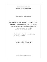 Mô phỏng đường cong s về thời gian   chi phí   tiến trình dự án xây dựng với thời gian và chi phí công tác mang tính ngẫu nhiên  
