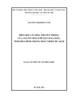 Biến đổi văn hóa truyền thống của người Thái ở huyện Mai Châu, tỉnh Hòa Bình trong phát triển du lịch