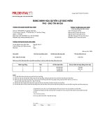 Bảng minh họa quyền lợi - Vay tín chấp