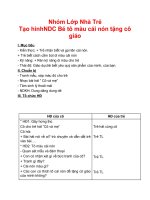 giao an Tạo hình NDC Bé tô màu cái nón tặng cô giáo