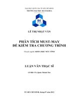 Phân tích must may để kiểm tra chương trình  
