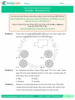 TOÁN TIẾNG ANH LỚP 4 Bài tập Tuần 21 – CƠ BẢN – ĐỀ 1