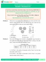 TOÁN TIẾNG ANH LỚP 3 Bài tập Tuần 19 – CƠ BẢN – ĐỀ 1