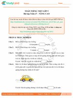 TOÁN TIẾNG VIỆT LỚP 5 Bài tập Tuần 27 – NÂNG CAO – ĐỀ 2