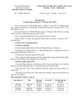 Kế hoạch thi HKI năm học 2017-2018