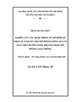 Nghiên cứu xác định thông số mô hình xe theo xe áp dụng cho mô phỏng dòng xe gắn máy trên đường bằng phương pháp mô phỏng giao thông  