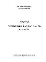Bài giảng phương pháp đào tạo cán bộ tập huấn