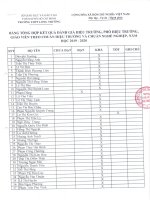 Bảng tổng hợp đánh giá Hiệu trưởng, Phó hiệu trưởng, giáo viên theo chuẩn Hiệu trưởng và chuẩn nghề nghiệp, năm học 2019 - 2020