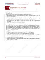 Bài giảng Phân tích báo cáo tài chính - Bài 8: Dự báo báo cáo tài chính