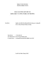 Nghiên cứu thiết kế hệ thống thiết bị thi công cọc xi măng đất cho các công trình giao thông xây dựng 