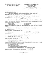 Đề thi học kì 1 môn Toán 8 năm 2020-2021 có đáp án - Trường THCS Nguyễn Gia Thiều