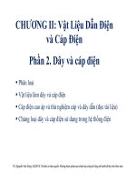 Chương 2 : Vật liệu dẫn điện và cáp điện - phần 2